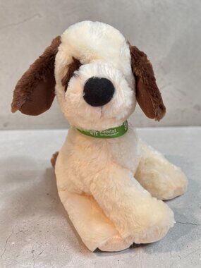 Habitat For Humanity Plush Dog Stuffed Animal Cream & Brown 10" Soft Toy